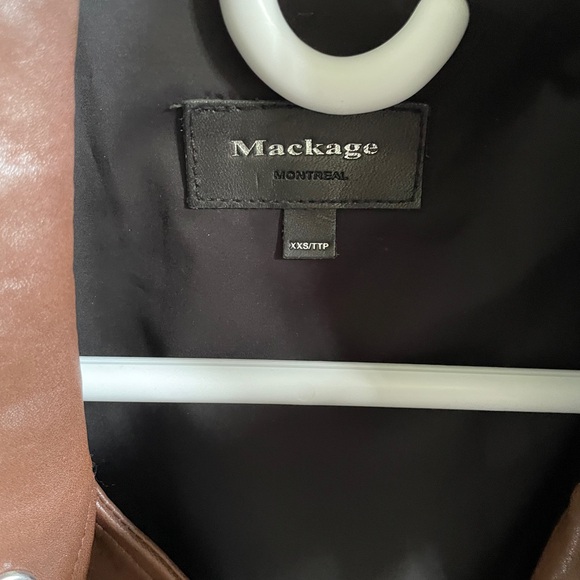 Brown Mackage Leather Moto Jacket EUC - Picture 2 of 5